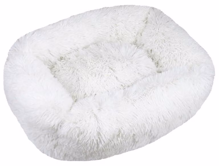 Cuccia ortopedica per cani, rettangolare, imbottita, effetto nuvola, cuscino per cani e gatti, lavabile, base antiscivolo e impermeabile, colore bianco, taglia XXL, 110x90 cm