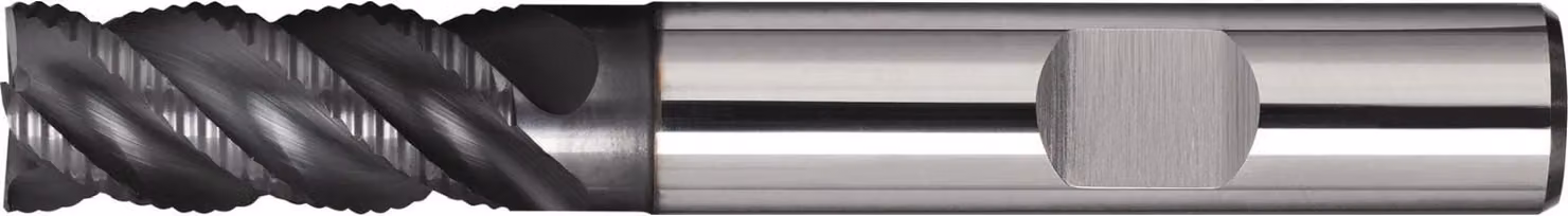 Fresa a gambo DIN 6527 L tipo NR-UNI Diametro nominale 16 mm Lunghezza utile 40 mm VHM TiAlN DIN 6535 HB Numero di taglienti 4 lunghi