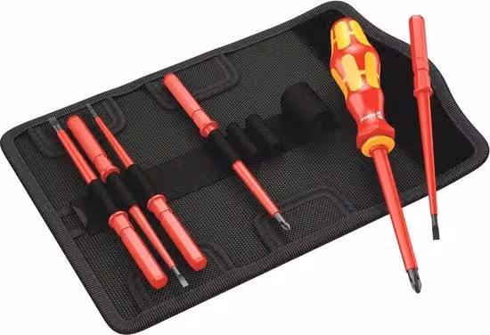 Cacciavite isolato con rilevatore di tensione Wera VDE 60 i/65 i/7 rosso