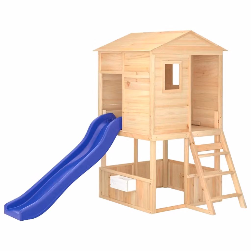 Set da gioco da esterno vidaXL con torre di gioco, scivolo e sabbiera in legno di abete e plastica multicolore L/P/H: 218,5 x 145 x 131,5 cm – 2