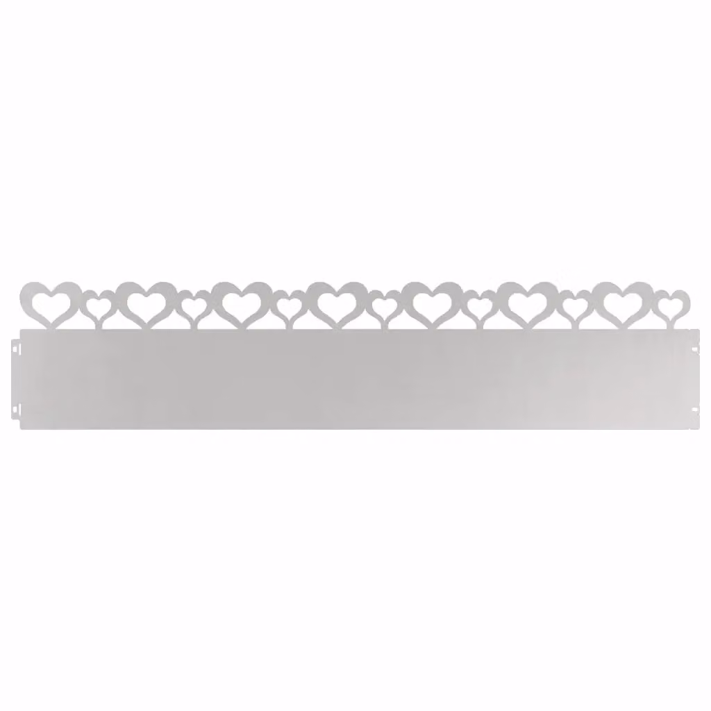 vidaXL Bordure per prato in acciaio inox argento, 30 pezzi, L: 103 cm, P: 0,05 cm, H: 22 cm – 2