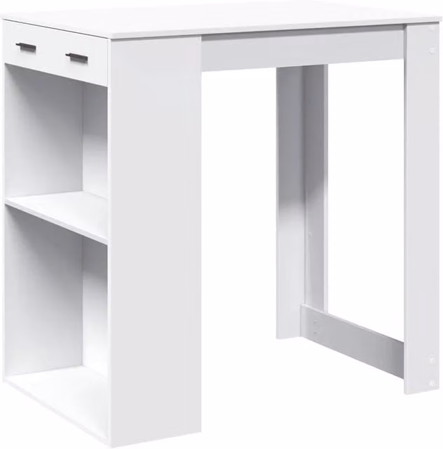 Tavolo da Bar Bianco 102x70x103,5 cm in Truciolato
