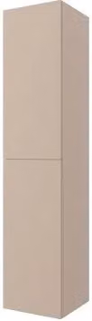 Colonna bagno sospesa Melody color cappuccino opaco con ante reversibili e illuminazione LED