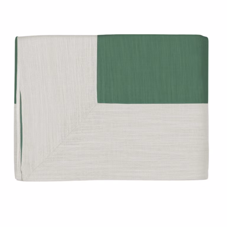 CORNICI Tovaglia - Taglia: 145x220,Colore: CORNICI - MEDIUM GREEN/AVORIO