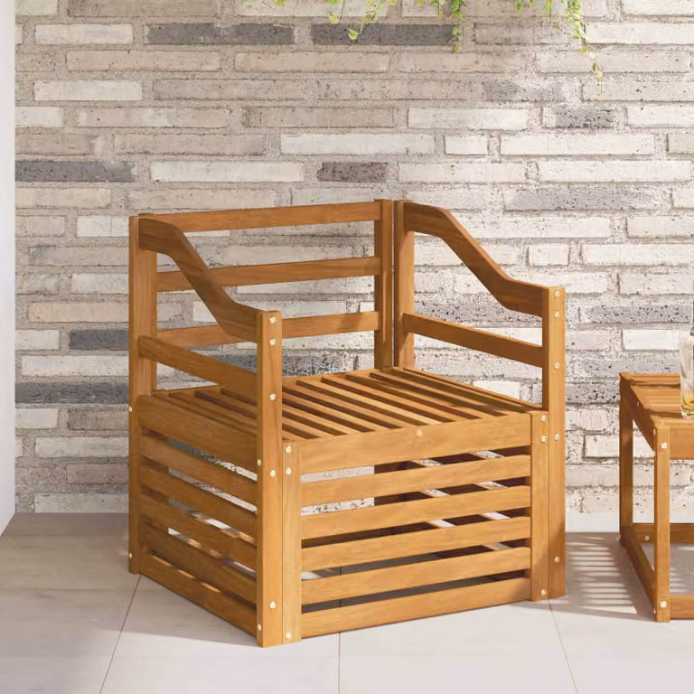 Set di divani da esterno da giardino e terrazzo vidaXL in legno di acacia massello marrone stile moderno