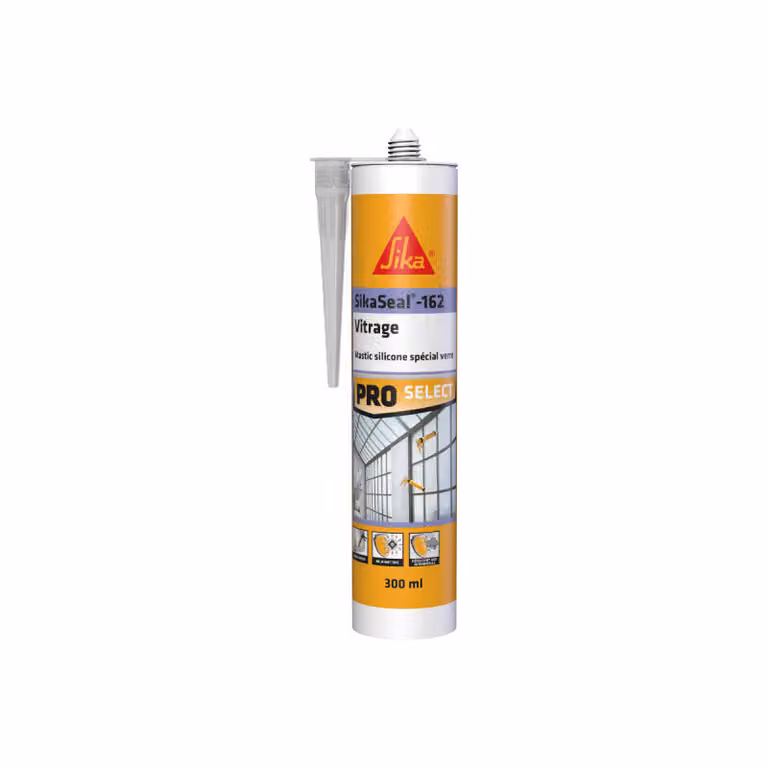 Sigillante elastico al silicone SIKA Sikaseal-162 per vetrate - Traslucido - 300 ml