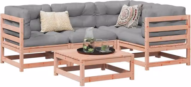 Set Divani da Giardino 5 pz in Legno Massello Abete Douglas 3299421