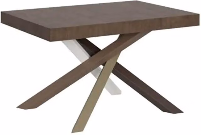 Tavolo allungabile Itamoby Volantis rettangolare colore noce e gambe multicolore L: 140-400 cm, P: 90 cm