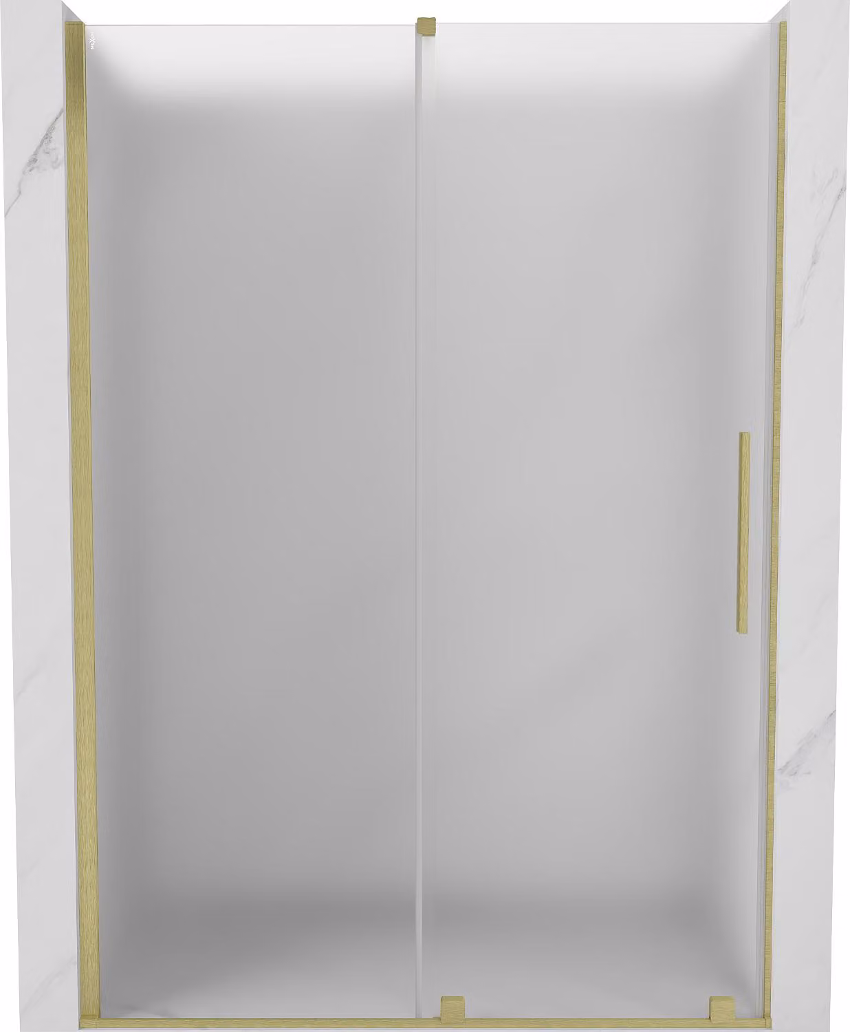 Mexen Velar porta doccia scorrevole 140 cm, satinato, oro spazzolato - 871-140-000-31-55