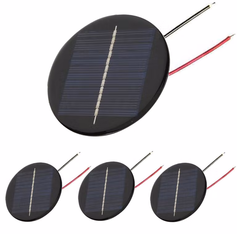 Mini pannello solare da 6V, 0,5W, 80mm, confezione da 4 pezzi, per progetti fai-da-te