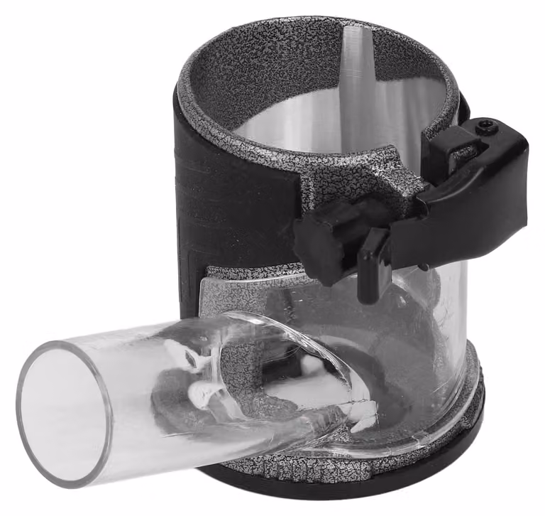 Fresatrice a colonna, alluminio regolabile - Base per fresatrice - Coperchio di raccolta della polvere - Lavorazione del legno - Taglio - Scanalature - Fresatrice