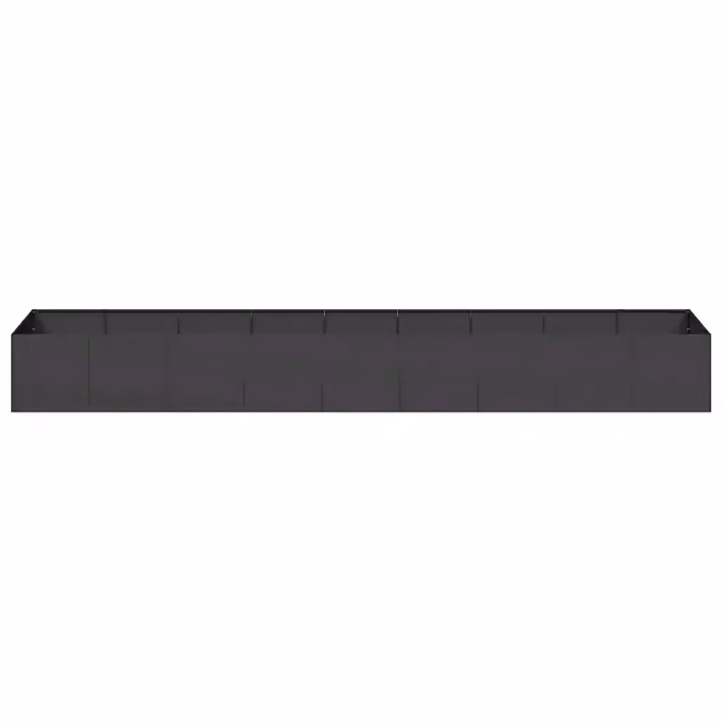Fioriera rettangolare HELLOSHOP26 in acciaio nero per giardino o balcone L: 360 cm, P: 80 cm, H: 40 cm – 2