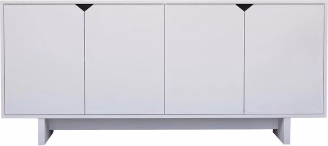 Credenza in legno "Doruk" - 180 x 40 x 81 cm - Bianco