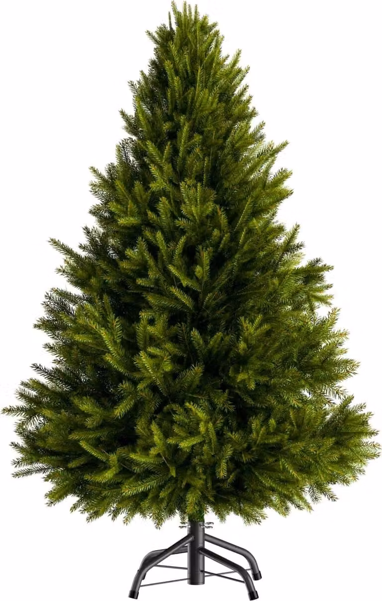 Albero di Natale artificiale da 4,6 piedi, 470 punte, supporto incluso