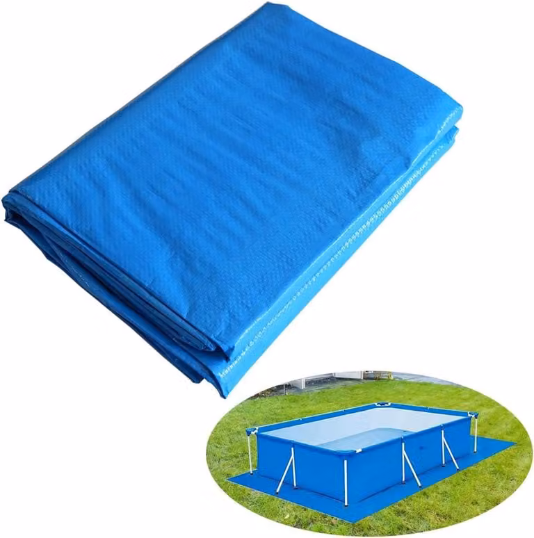 Telo protettivo per piscina, dimensioni 338 x 239 cm, in polietilene, impermeabile, per uso esterno