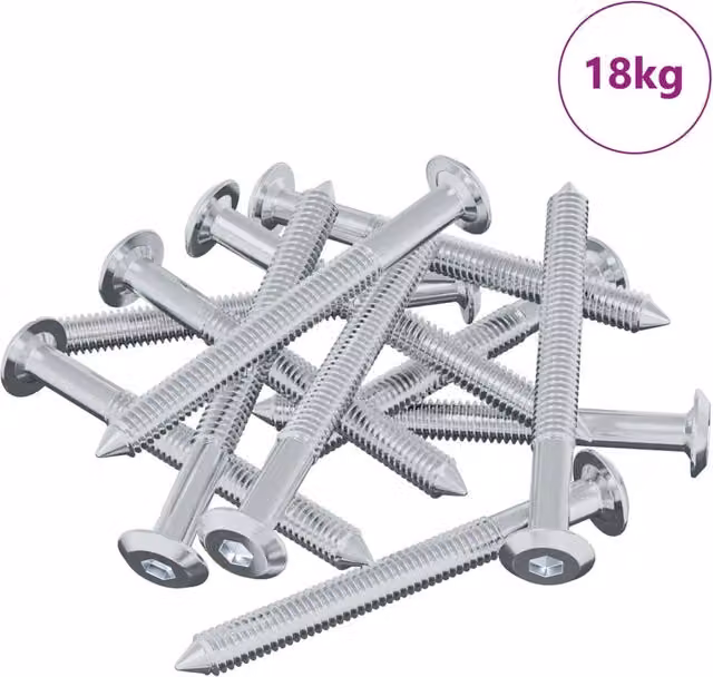 Set di 1600 viti in acciaio inossidabile argento M6 x 60 mm CFW3889009