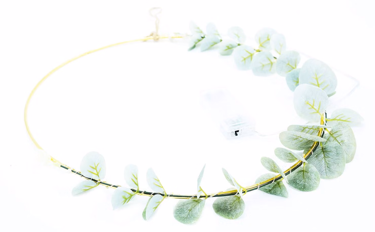 Ghirlanda luminosa con foglie verdi, LED, 30 cm, confezione da 1
