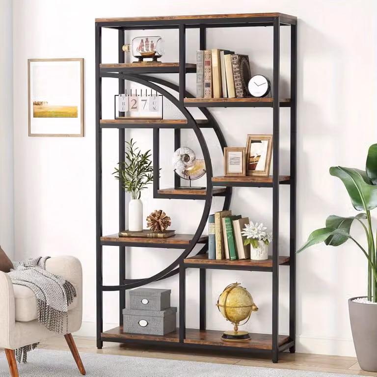 Libreria industriale - Libreria - Scaffale aperto - Etagere - Scaffale per libri - 9 ripiani aperti