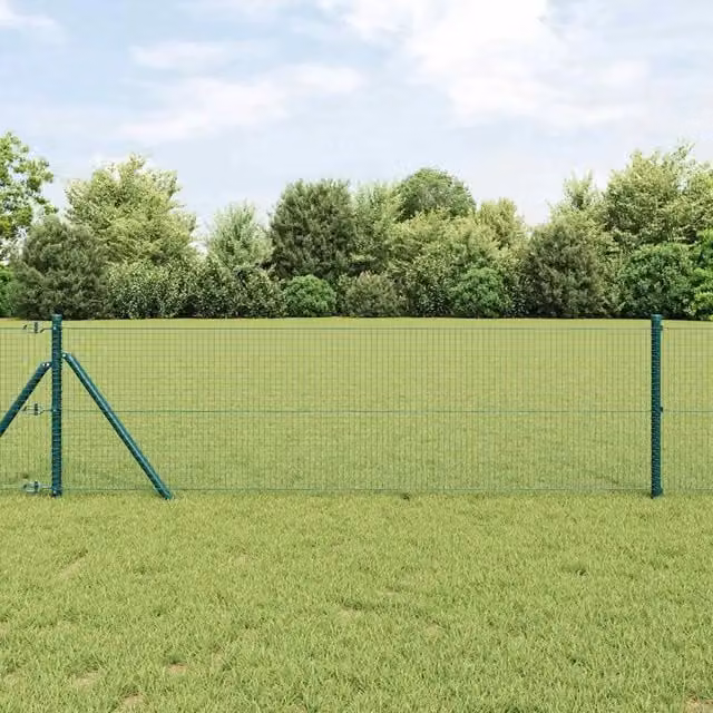 Palo per recinzione tonda vidaXL in acciaio rivestito in PVC verde, Altezza: 50 cm, Diametro: 4 cm – 1