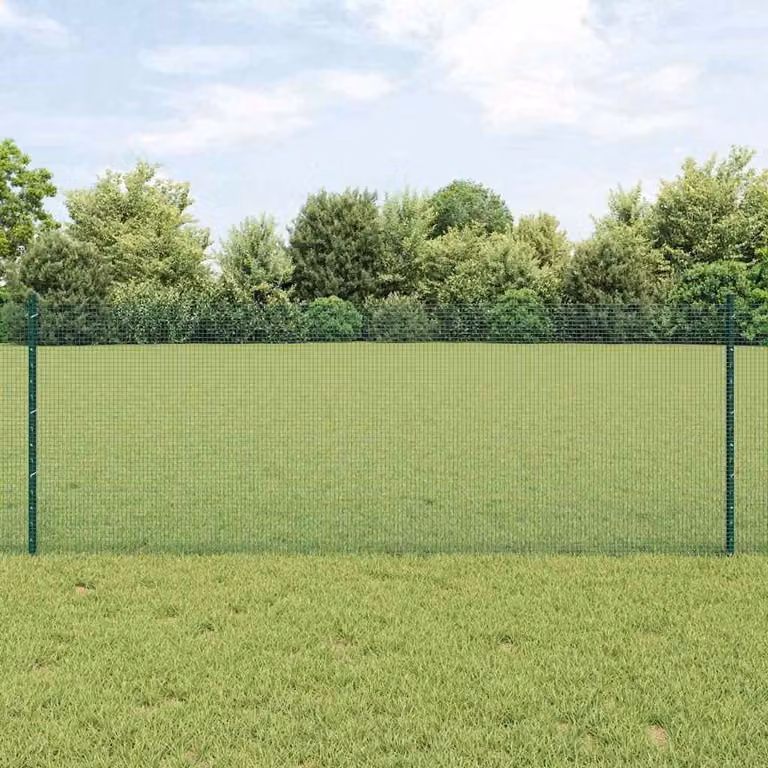 Recinzione in filo metallico saldato, modello "Exclusive", con pali, altezza 50 x 0,8 metri, colore verde