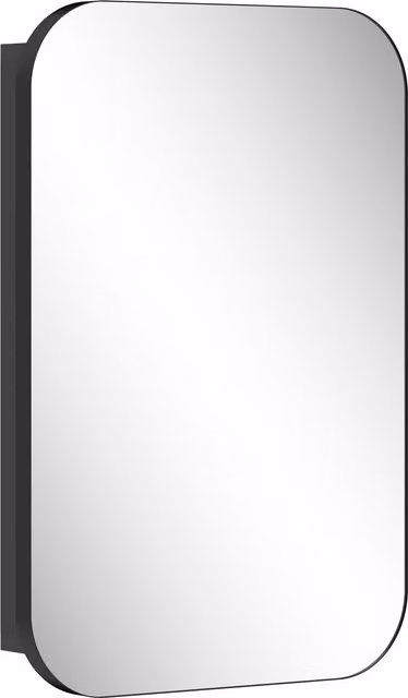 HOMCOM Armadio a specchio per bagno, Mobile bagno con specchio, Pensile con ripiano regolabile, 40 x 10 x 60 cm, Nero   Aosom Italy