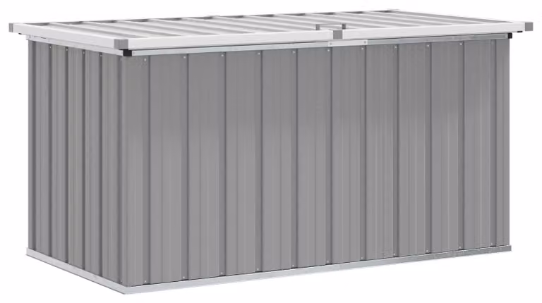 Baule da Giardino Grigio 129x67x65 cm