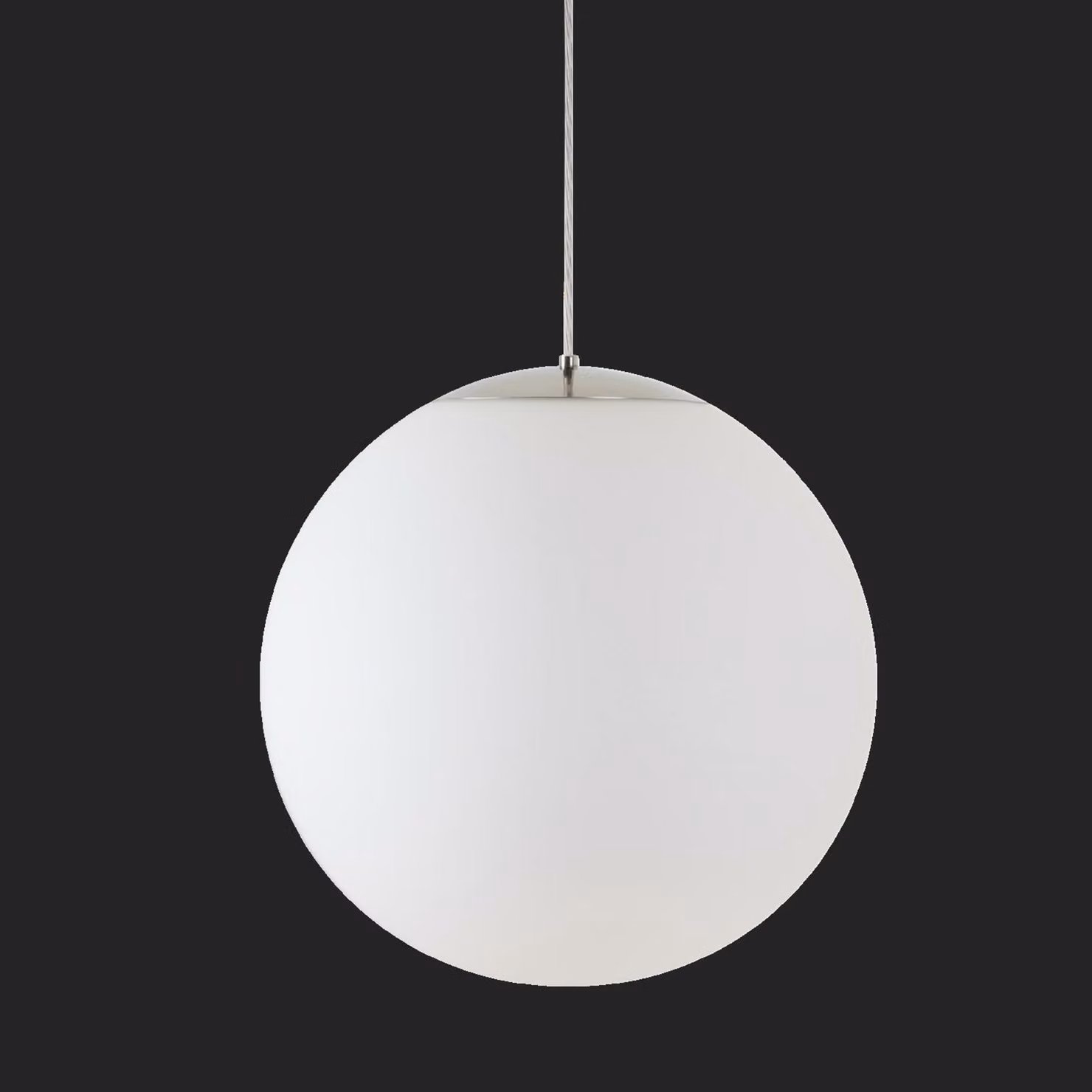 OSMONT ADR72613 ADRIA S4 HP apparecchio a sospensione in vetro acciaio inox lucido / bianco IP40 4000 K 58W LED combinazione di emergenza 3 h