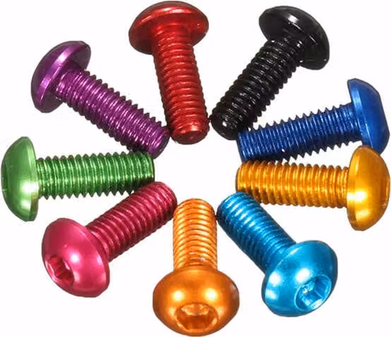 Suleve M3AH5 10pcs M3×6mm Viti a testa tonda con esagono incassato Viti a testa tonda in lega di alluminio 7075 - Rosso