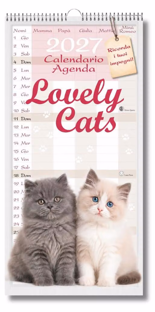 Calendario da parete per cuccioli di cane - 22 x 44 cm