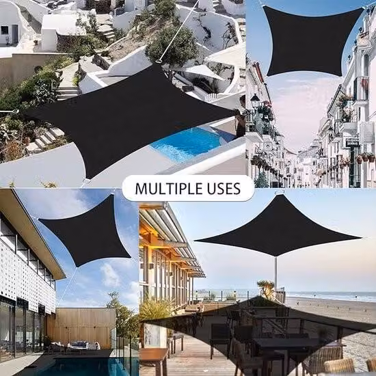 Tenda da sole rettangolare impermeabile con protezione UV, per giardino, balcone, terrazza, campeggio 3x5m