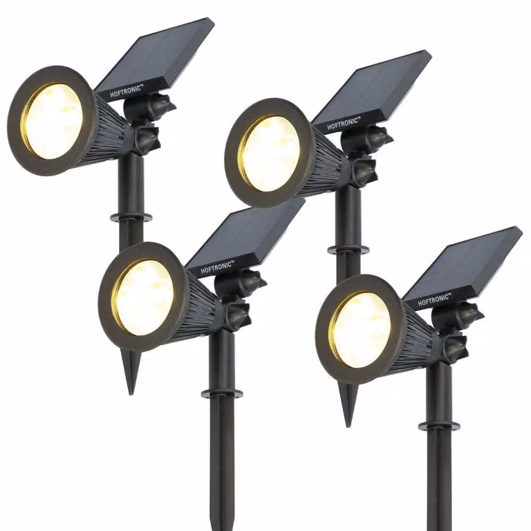 Lampada solare da terra - Impermeabile IP65 - Luce invernale - 12 ore di autonomia - 3 modalità luminose