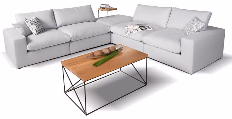 Ecksofa Sofa Wohnlandschaft Couch Polster Stoff Design Relax Multifunktion L-Form