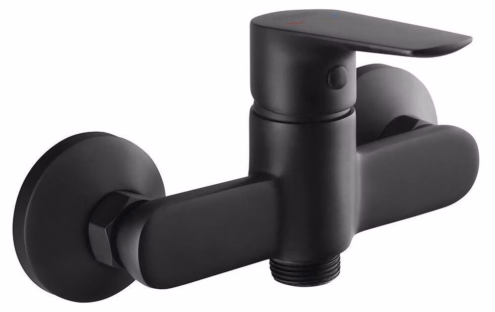 Rubinetto a parete LOTTA 3/4", senza bocca, nero opaco