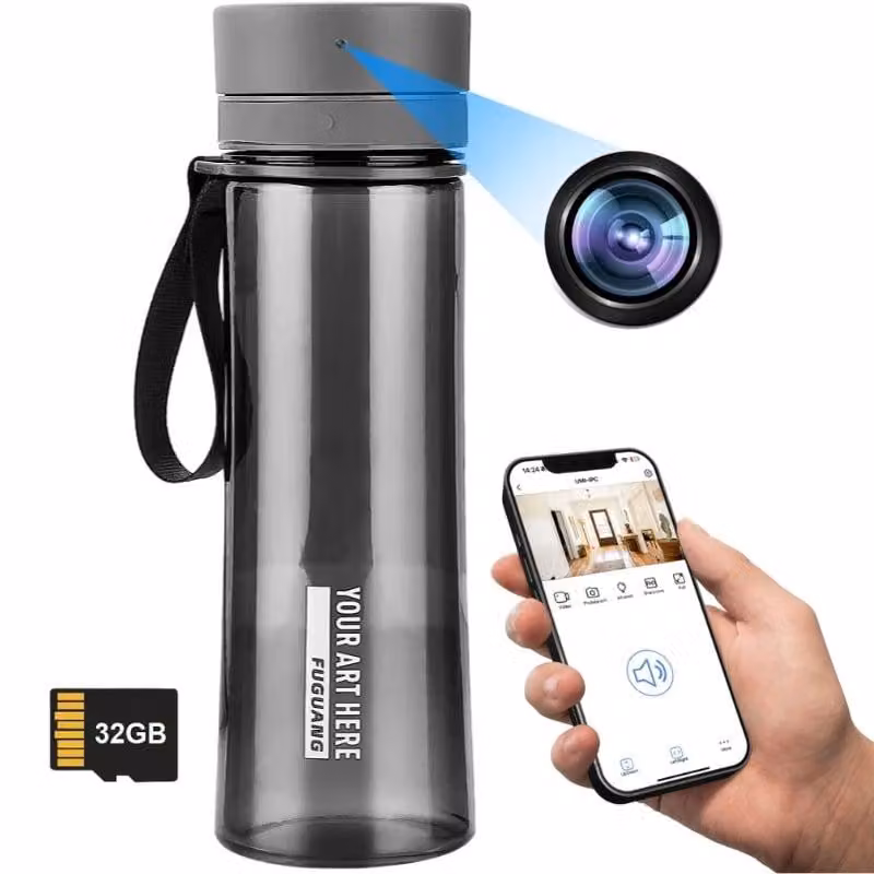 Mini Camera in Vetro iUni IP48, Wi-Fi, 32GB, Full HD, Visualizzazione Live su telefono