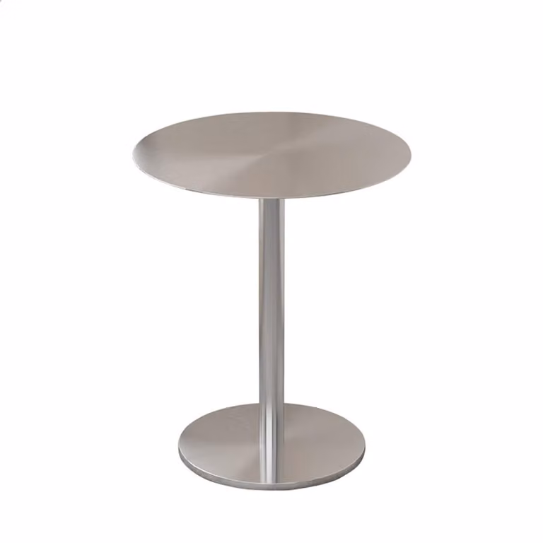Mobili da ristorazione in acciaio inox bar caffè commerciale tavolo bistrot tavolo rotondo 70x75cm 【BXG-BY70】