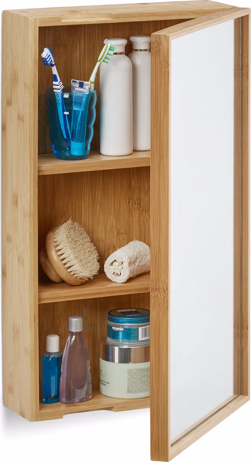 relaxdays 10021882_0 relaxdays Spiegelschrank braun