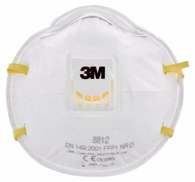 respiratore 3M 8812 FFP1NRD con larghezza valvola 4xAGW valore EN149:2001+A1:2009 - 8812