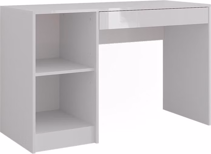Tavolo da toeletta Vicco Sherry Bianco/Bianco lucido 119.8 cm senza specchio, Model 57587