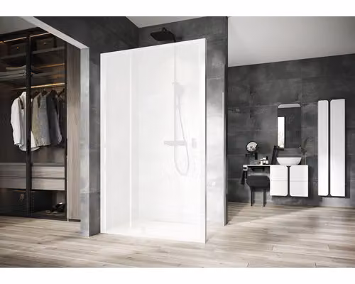 Schermo doccia per porta doccia RAVAK NPSS - 90 Nexty 90 cm colore telaio alluminio decoro vetro chiaro