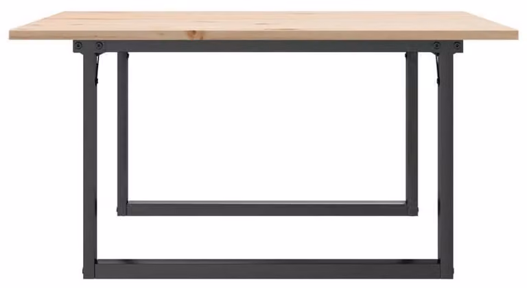 Tavolino – Design industriale con piano in legno massello e struttura in metallo