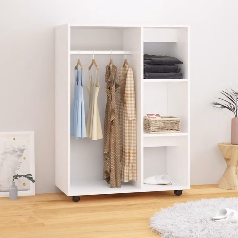 vidaXL Armadio bianco 80x40x110 cm Materiale a base di legno - Armadio - Armadi - Armadio per camera da letto - Armadi per camera da letto