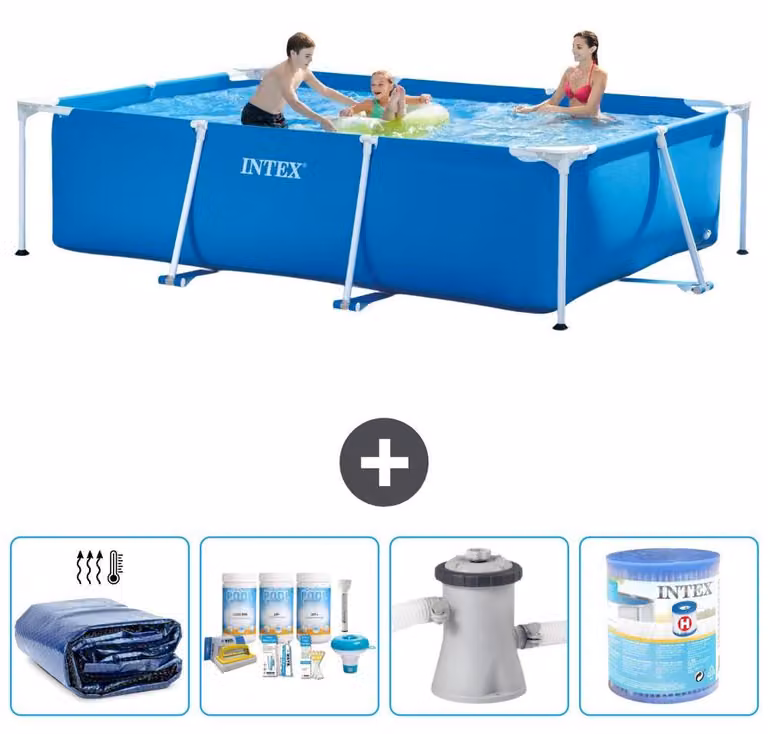Piscina fuori terra rettangolare - 300x200x75 cm - 5 pezzi - Modello S40148