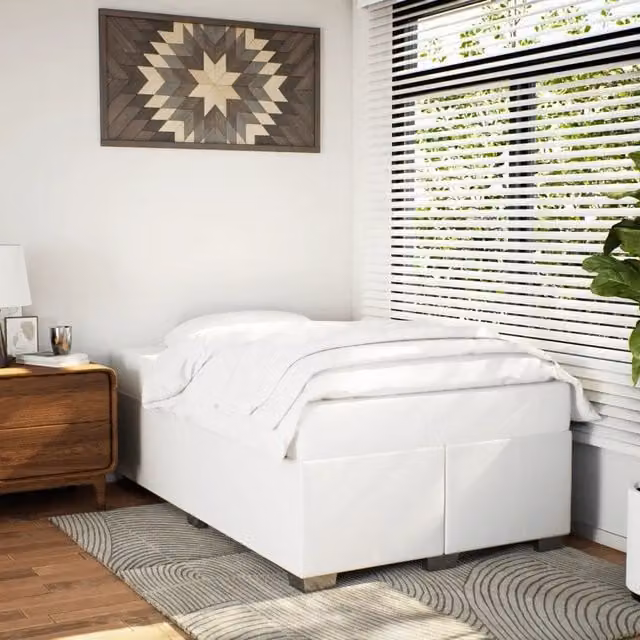 Giroletto vidaXL in similpelle bianco L/P: 120 x 200 cm – 1