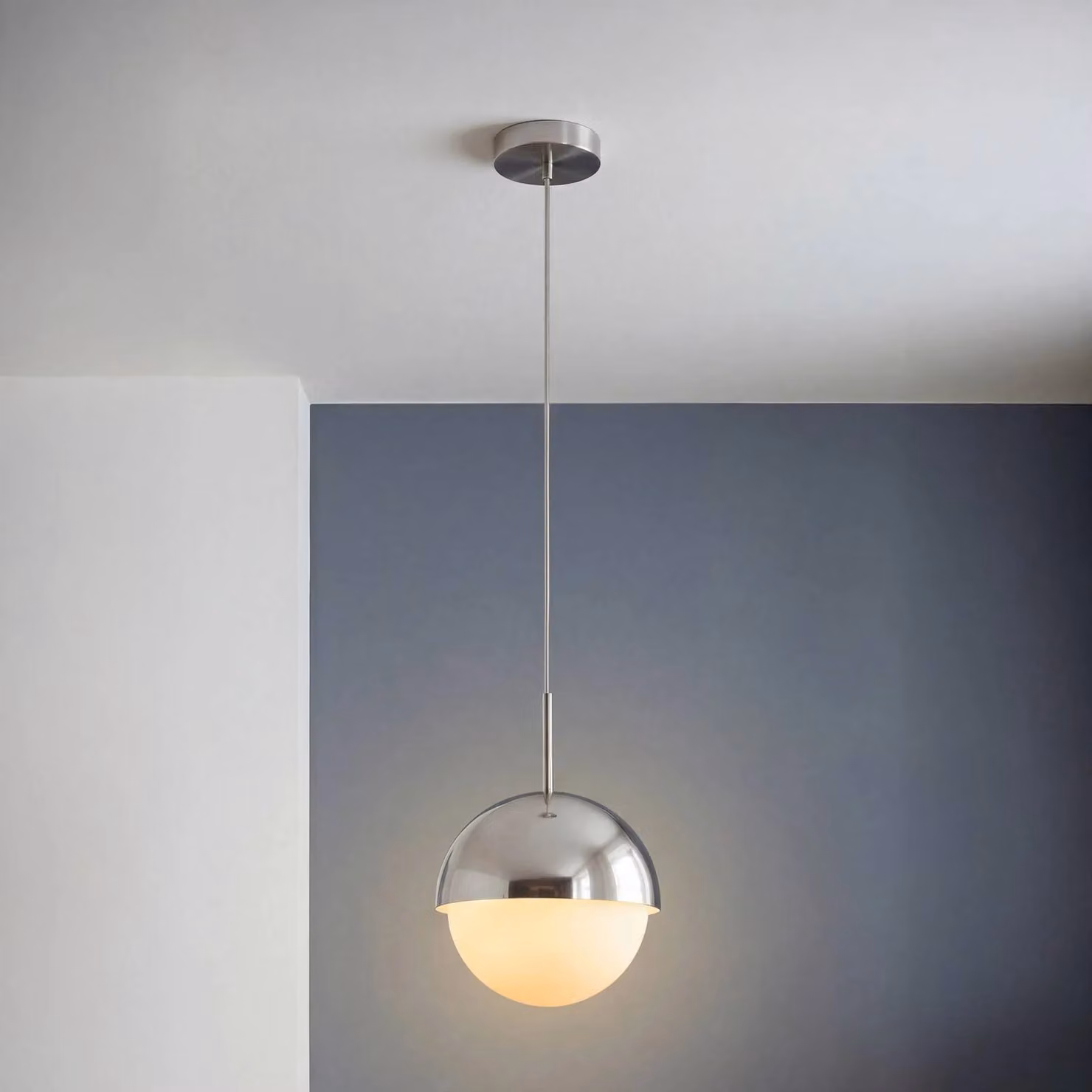 OSRAM Lampada a sospensione Decor Dome, dimmerabile, Cromo / Argento, Soggiorno / Sala da pranzo, Metallo, Moderno, Lampada a sospensione