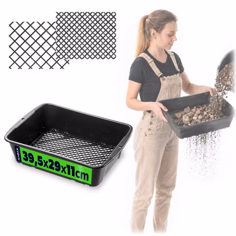 Setaccio KADAX, setaccio da giardino, 40 cm, per setacciare terriccio regolabile, pietre per compost