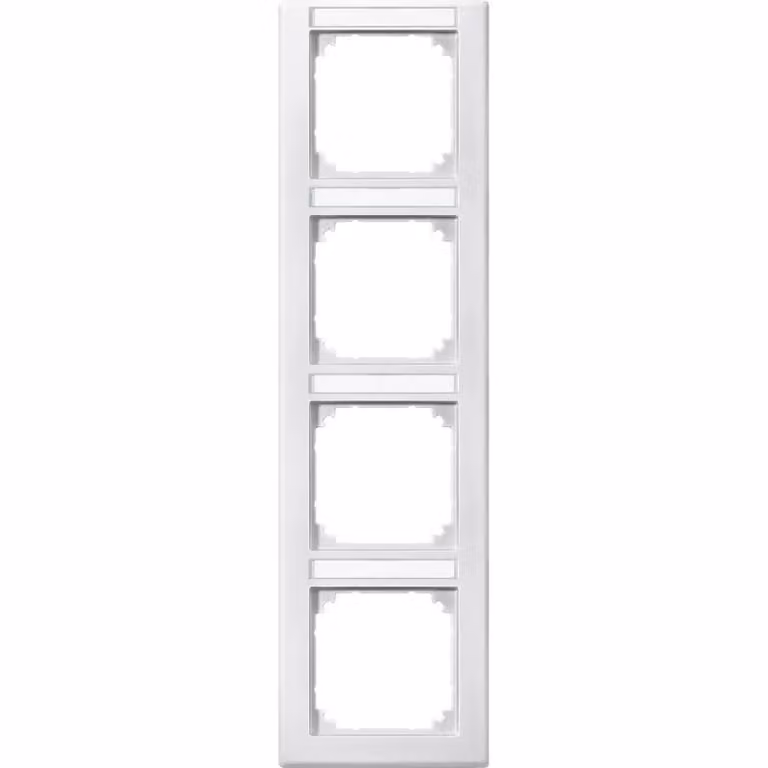 Telaio M-SMART, a 4 scomparti con supporto per etichette, montaggio verticale, bianco polare