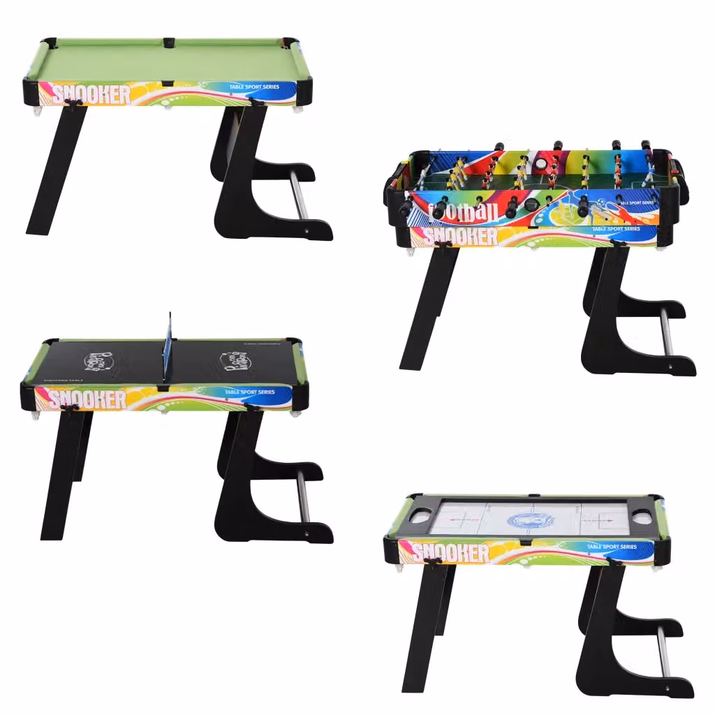 Tavolo da gioco pieghevole 4 in 1 Xylo multicolore con calcetto, hockey, biliardo e ping-pong L: 86,5 cm, P: 43,5 cm, H: 64 cm – 2