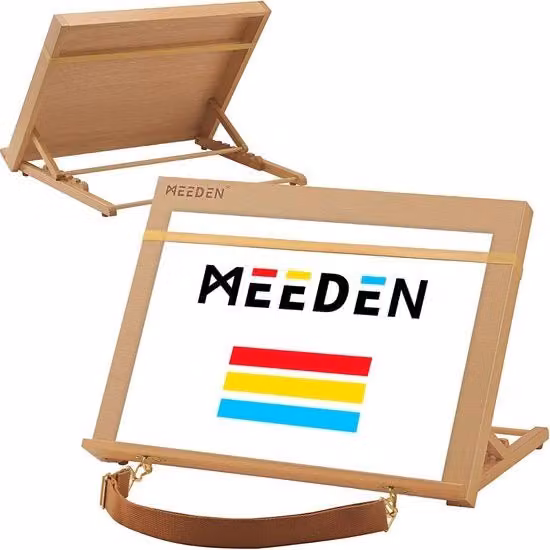 Tavolo pieghevole MEEDEN in legno e gomma color marrone, L: 47,5 cm, P: 36,5 cm, H: 7,0 cm