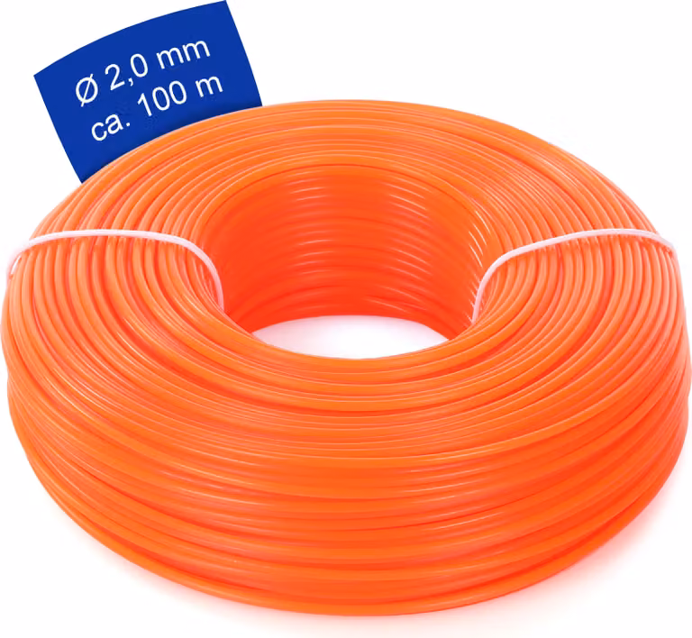 Filo per tagliabordi in nylon LaGreen per tagliaerba e decespugliatori - Adatto per tagliare il prato, i bordi del prato e le erbacce - Arancione 2,0 mm x 100