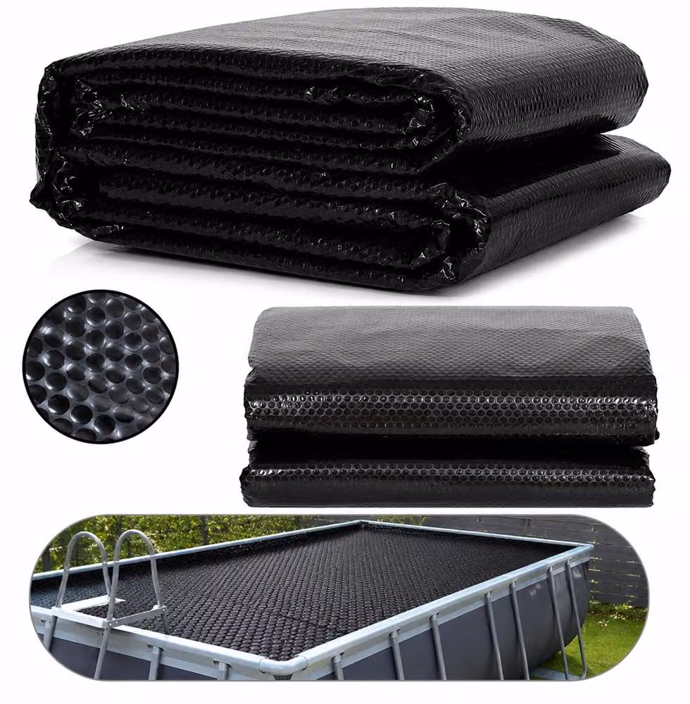 Mucola liner per piscina telo solare riscaldamento piscina telo solare riscaldamento calore piscina da incasso piscine piscine a montaggio rapido piscina parete in acciaio - nero 800x500cm